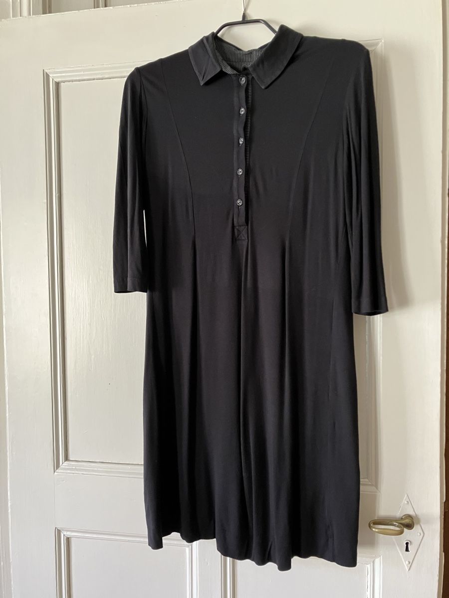 Riani Kleider: RIANI Hemdblusenkleid schwarz Viskose M – Gebraucht aus Bern von robertch