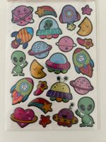 Sticker Metallic - Motiv Weltraum Aliens Planeten