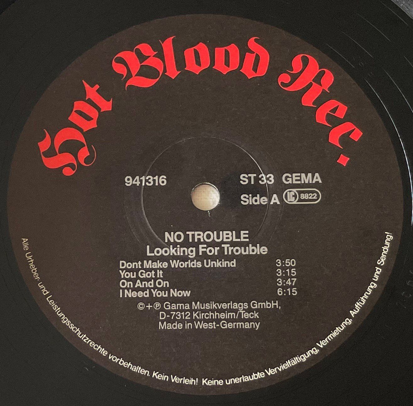 Vinyles: No Trouble – Looking For Trouble - LP - 1985 - First Press – D'occasion à Uster par Zardodel 4