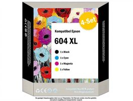 Epson 604 XL, T-604 – Tinten-Drucker-Patronen kompatibel(4x)
