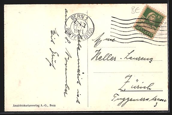 Cartoline postali: Bern, Aarbergergasse mit Hotel und Caf – Usato da Berlin venduto da bartko-reher 1