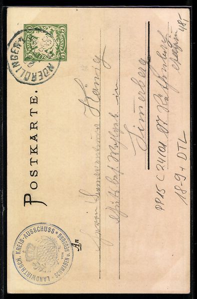 Cancelleria postale: Litho Ganzsache PP15 C24 /01: Nördlinge – Usato da Berlin venduto da bartko-reher 1