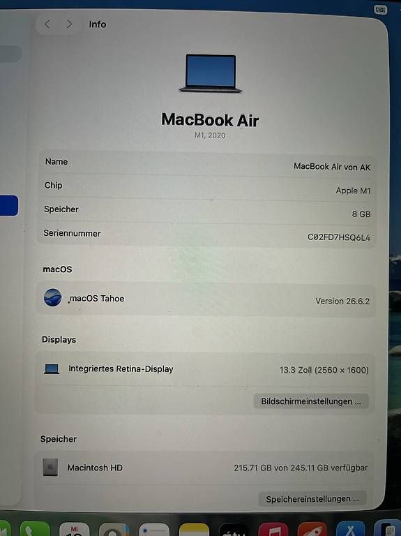 Notebook: MacBookAir 2020 – Usato da Basel venduto da Eidechse32 2