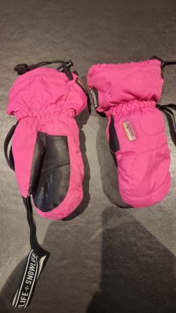 Pinke Kinderfäustlinge, Grösse J/S, Marke Snowlife
