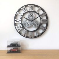 Große Wanduhr im Vintage-Stil, 45cm