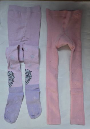 Mädchen Strumpfhose Frozen und 1x gef. oh. Fuss, 110/116