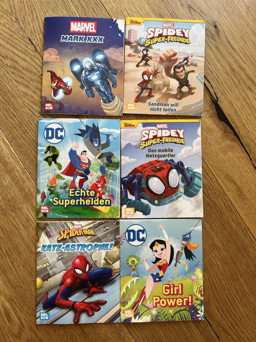 Libri: 6 Minibücher: Marvel, Spidey und DC - Superhelden – Usato da Zufikon venduto da polarbear123