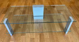 Meuble TV verre et métal