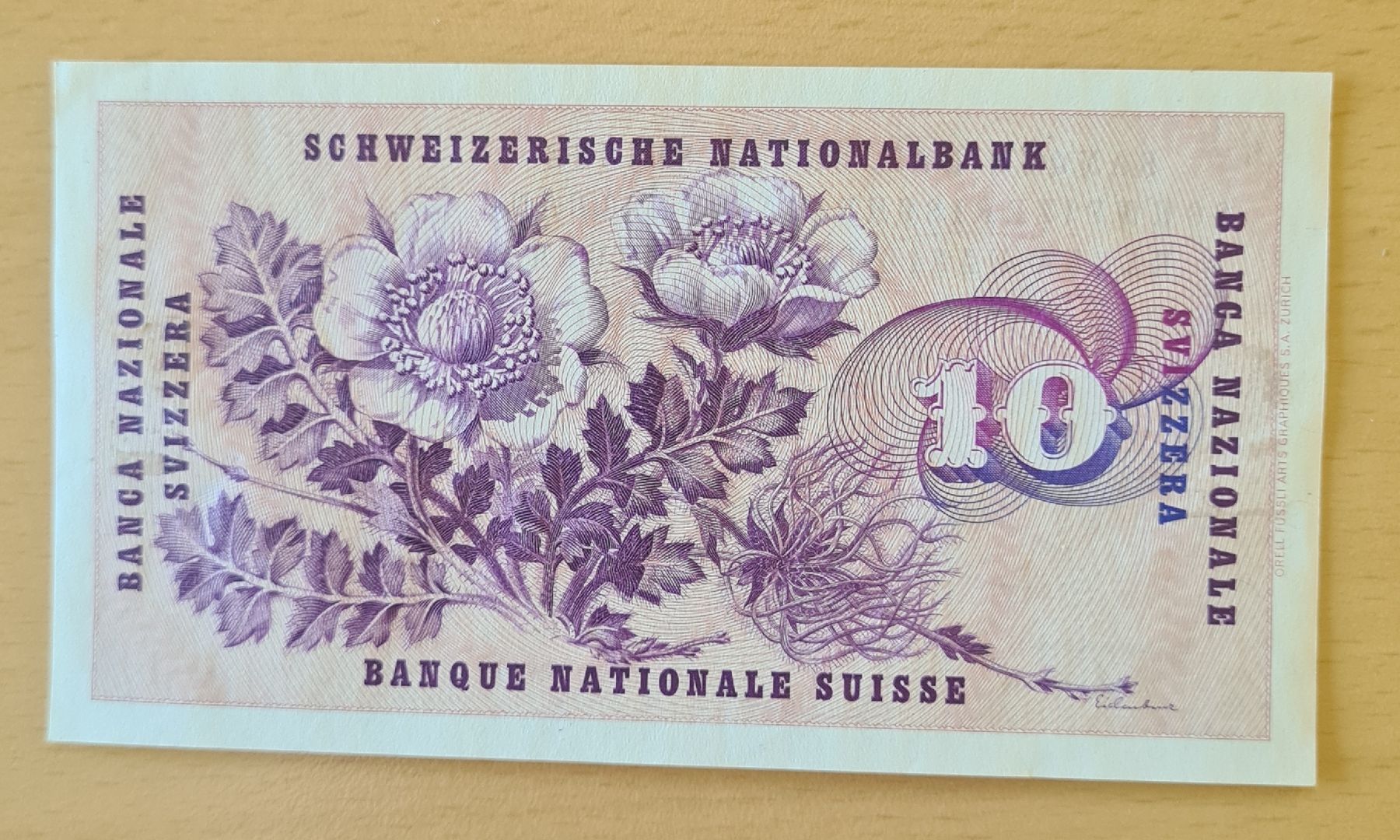 Banconote: Schweizer 10-Franken-Note, Serie 54Y, Jahr 1968 – Nuovo (secondo la descrizione) da Grüningen venduto da Highclere 1
