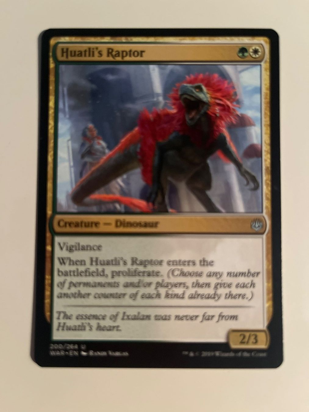 Magic The Gathering Carte collezionabili: 1 x Huatli's Raptor - Magic: The Gathering - MtG – Usato da Kriens venduto da Shadi1980