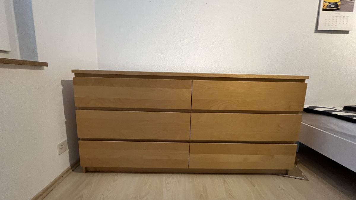 Ikea Kommoden: Malm Komode Buche mit weisser/milchiger Deckplatte – Gebraucht aus Boppelsen von liv_bvt7 1