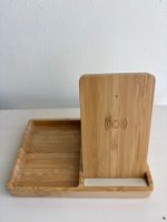 Handy Organizer aus Holz mit kabellosem Ladegerät!