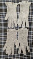 Gehäkelte Sommerhandschuhe weiss 2 Paar
