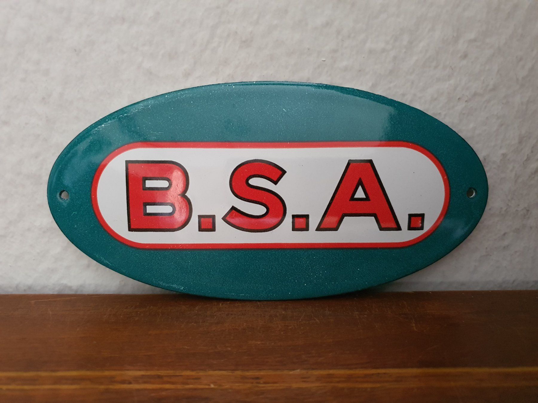 Schilder: Emailschild BSA Motorrad Motorcycles Logo Emaille Schild – Neu (gemäss Beschreibung) aus Schaffhausen von pfanis09