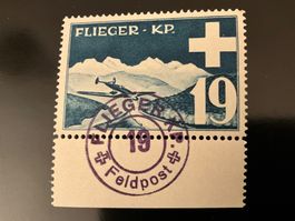Soldatenmarke Flieger Kp 19 gestempelt