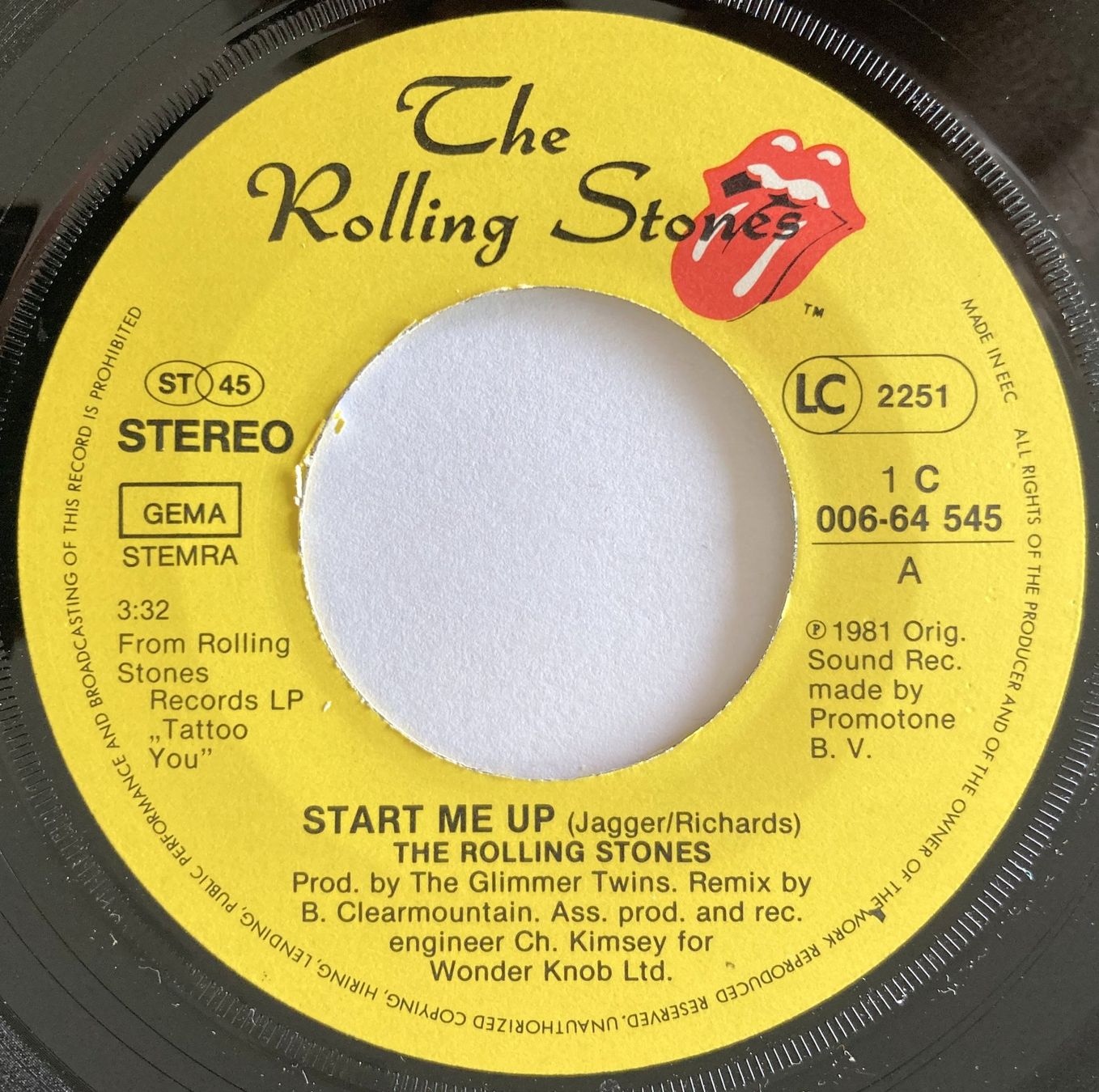 Schallplatten: ROLLING STONES - START ME UP – Gebraucht aus Bottens von hotter-than-hell 2