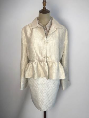 Alessia Santi Jacke Beige Kurzjacke Gr. IT 44 / CH 38-40