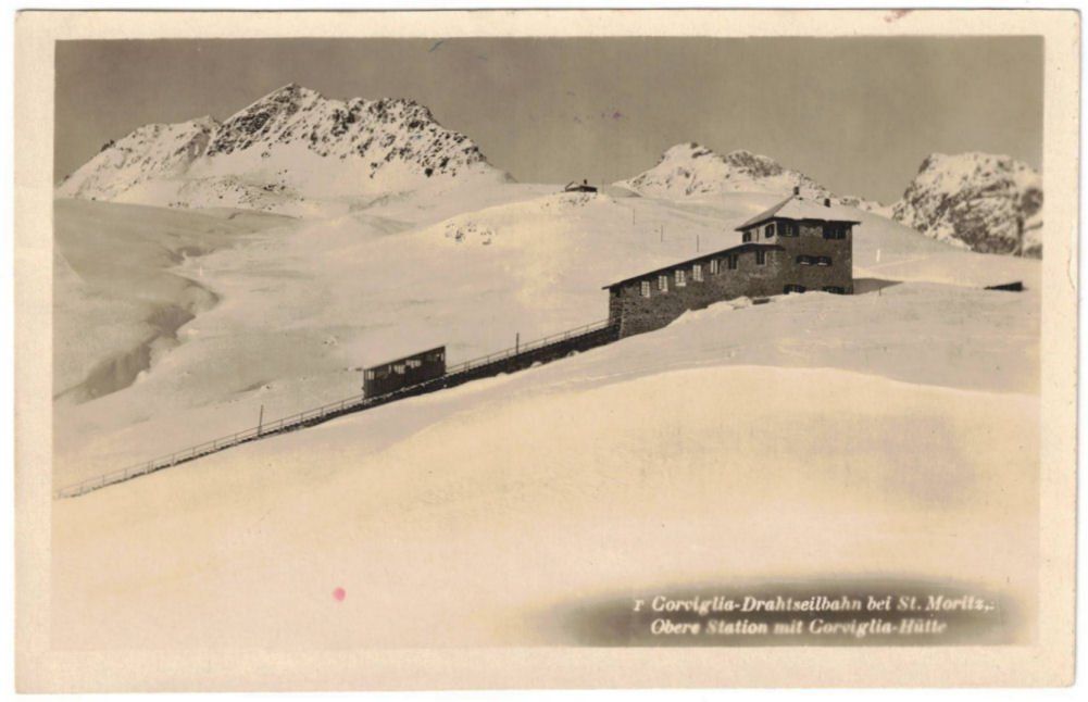Ansichtskarten: St. Moritz - Standseilbahn Corviglia – Gebraucht aus Binningen von Mountainrider