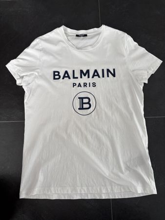 T-Shirt Balmain Paris weiss mit Logo guter Zustand