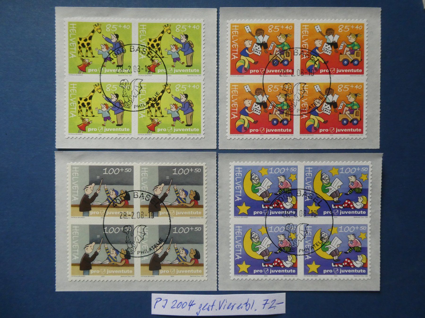 Tutti i francobolli: PJ 2004 Viererblöcke gestempelt – Usato da Lausen venduto da Herbamare01