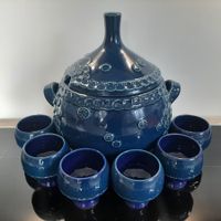 70er Björn Wiinblad Studio Line Keramik Rosenthal Bowle Set