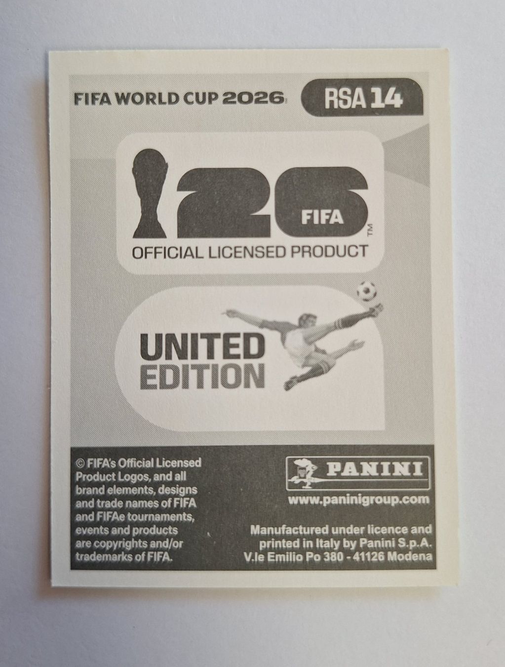 Panini Sammelbilder & Trading cards: Panini Bathusi Aubaas RSA 14 – Neu (gemäss Beschreibung) aus Romanens von Crocette 1