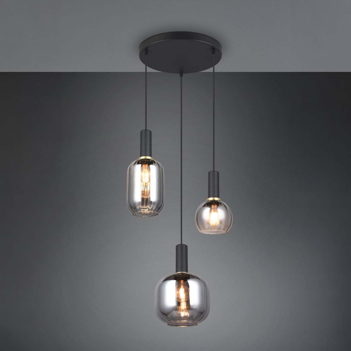 Kronleuchter & Deckenlampen: Pendelleuchte, Metall, Glas, 30 cm Ø – Neu (gemäss Beschreibung) aus Kreuzlingen von Smart-Light