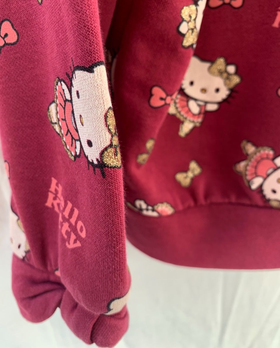 C&A Pulls et sweat-shirts: Superbe pull sweat coton HELLO KITTY paillettes dorées t.134 – Neuf (Voir description) à Martigny par only__you 8