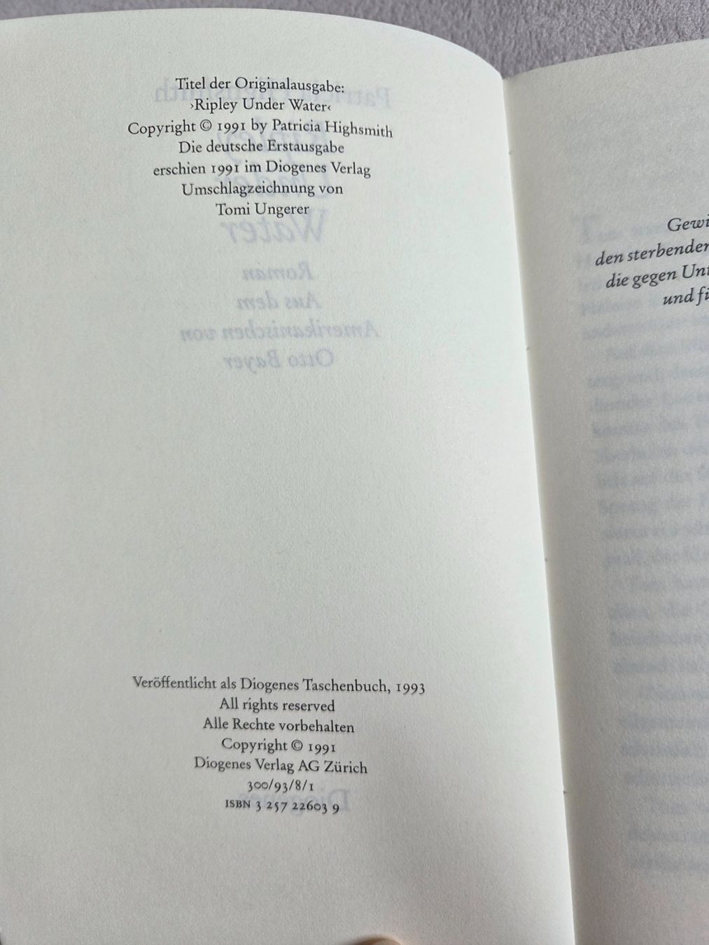 Libri: Patricia Highsmith - Ripley Under Water – Usato da Bergdietikon venduto da Tanne_10 3