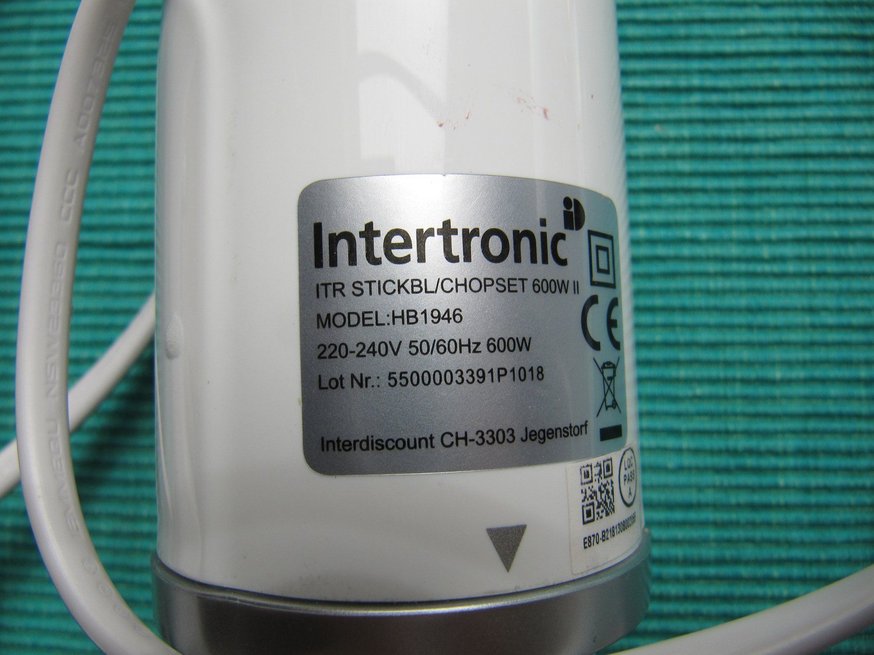Elettrodomestici da cucina: Stabmixer Küchenset Intertronic, weiss - Pürier-Stab – Nuovo (secondo la descrizione) da Würenlos venduto da AustralisZ 1