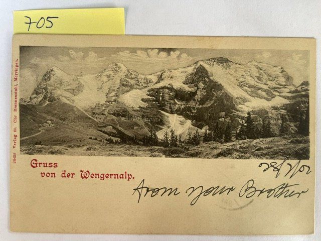 Cartoline postali: Gruss von der Wengernalp, 1901 mit Stempel – Usato da Niederwil AG venduto da dahu75
