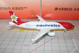 Edelweiss A320Neo (HB-JJK) Metallmodell, 1:200, JFox