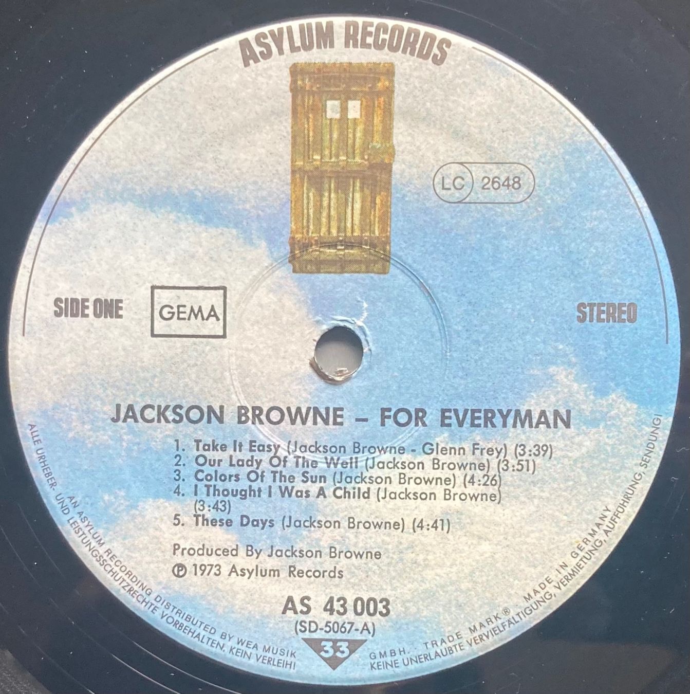 Schallplatten: JACKSON BROWNE - EVERYMAN – Gebraucht aus Poliez-Pittet von Newtown-Records 3