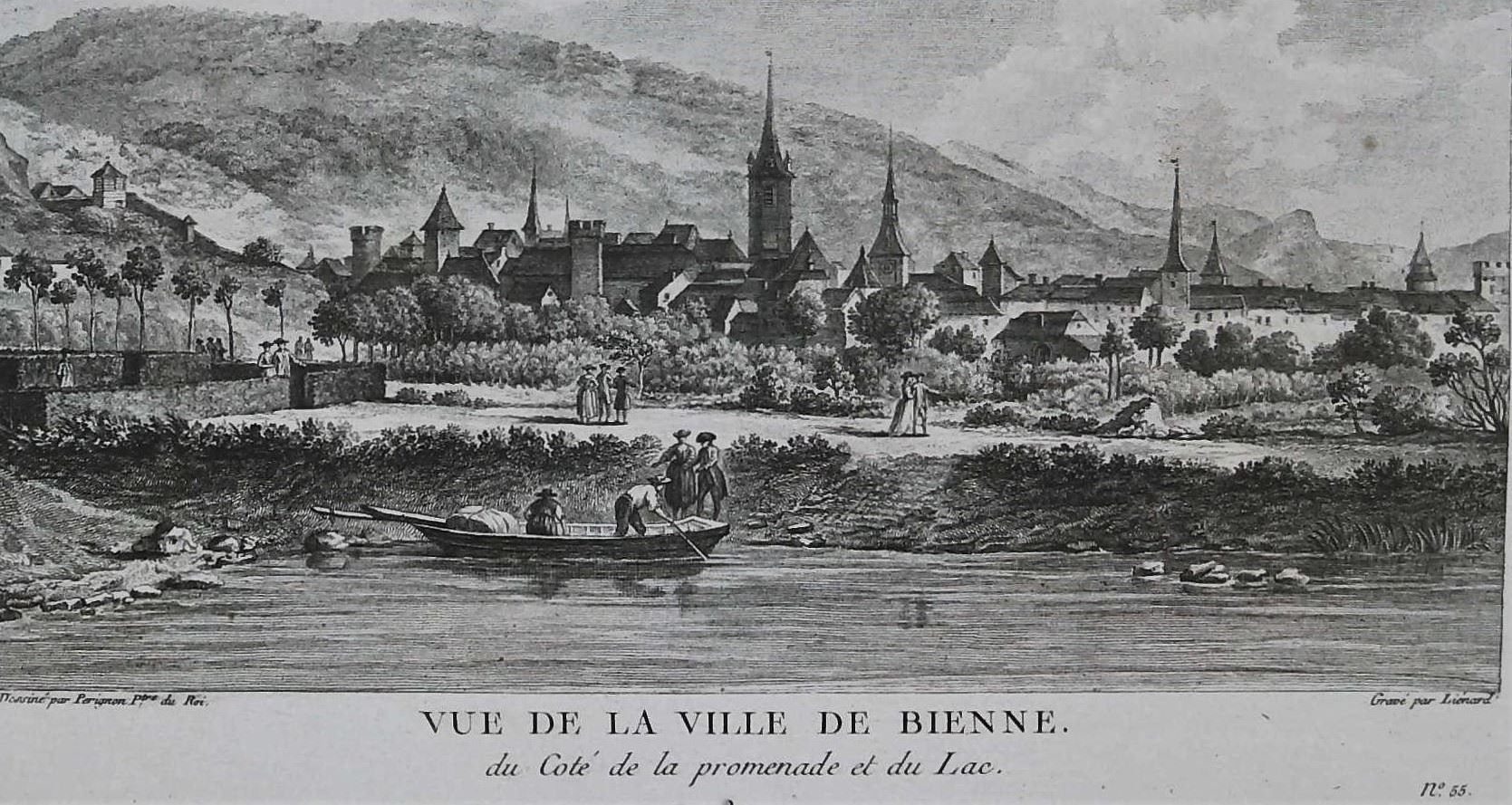 Incisioni: Biel  Bienne Originalkupferstich 1780 – Usato da Rafz venduto da Helvet32 1