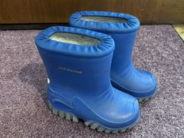 Kinder Gummistiefel blau gefüttert Gr.22