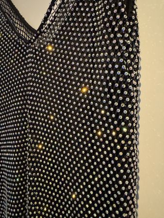 Zara Strass Kleid Maxikleid Glitzersteine Swarovski