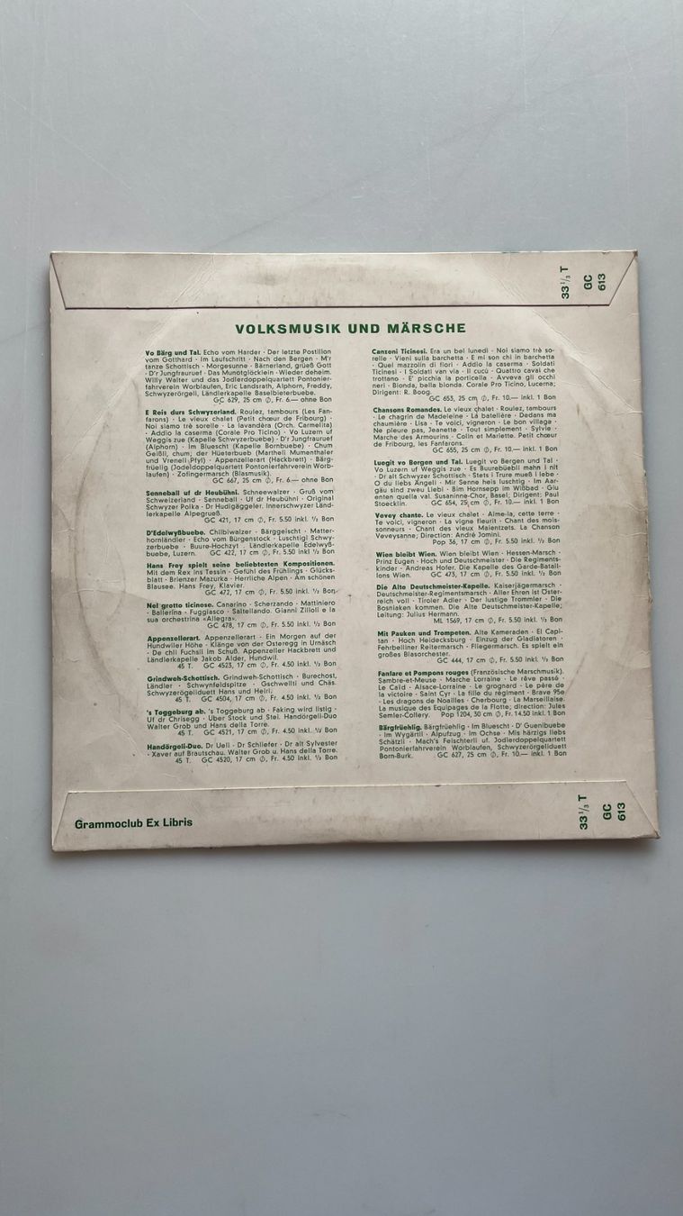 Schallplatten: Schweizer Marschmusik Schallplatte – Gebraucht aus Glattfelden von markweb 1