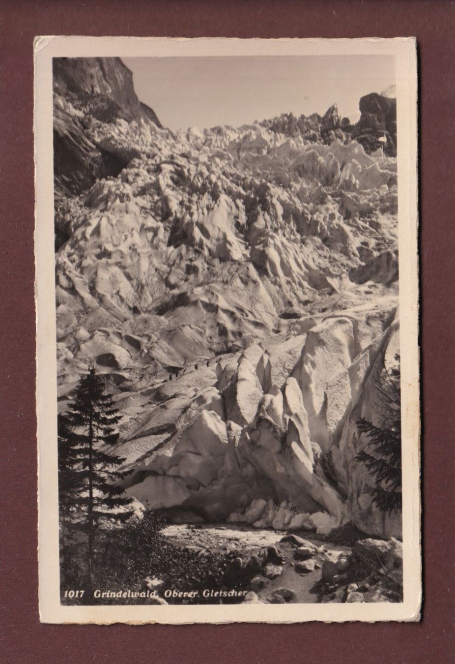 Cartoline postali: Grindelwald - OBERER GLETSCHER - 1935 – Usato da Pully venduto da nicecards
