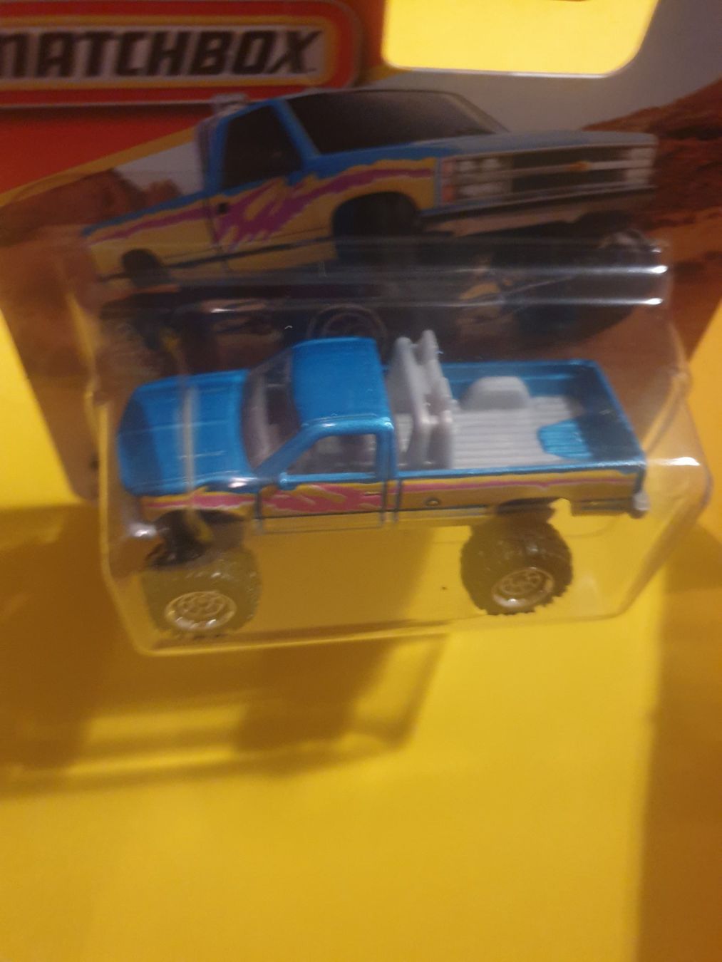 Matchbox Modellini d'auto: Matchbox CHEVY K1500 PICKUP – Nuovo e nell'imballaggio originale da Oftringen venduto da Rotor 3