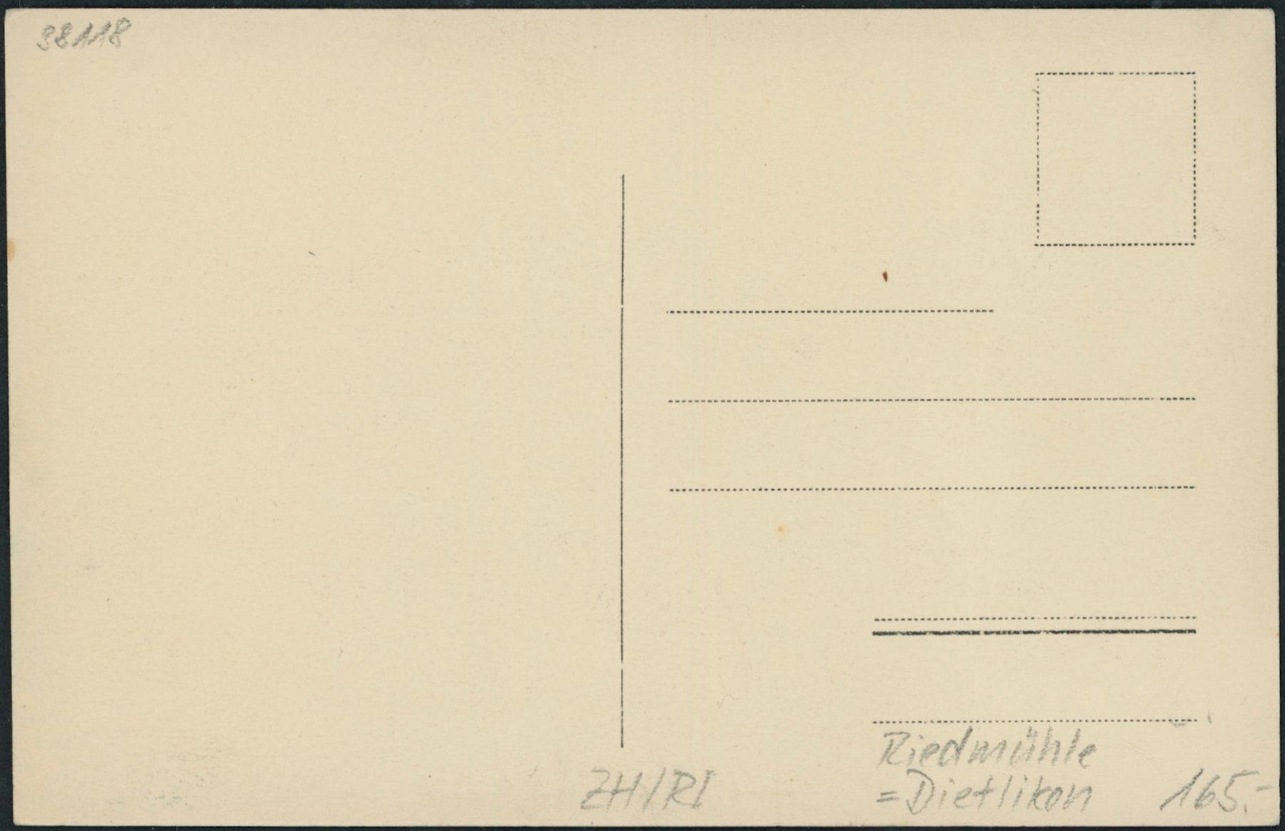 Cartoline postali: ZH Riedmühle - Dietlikon – Nuovo (secondo la descrizione) da Schindellegi venduto da leecollect 1
