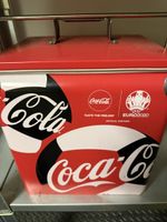 Coca-Cola Metallbox Euro 2020 rot mit Tragegriff neuwertig