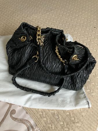 Borsa in pelle nera Elegance-Paris