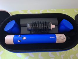 Haartrockner Dyson Airwrap blau/rosa  mit Zubehör im Etui
