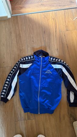 Kappa Jacke Blau Weiss Schwarz Grösse YXL 152cm