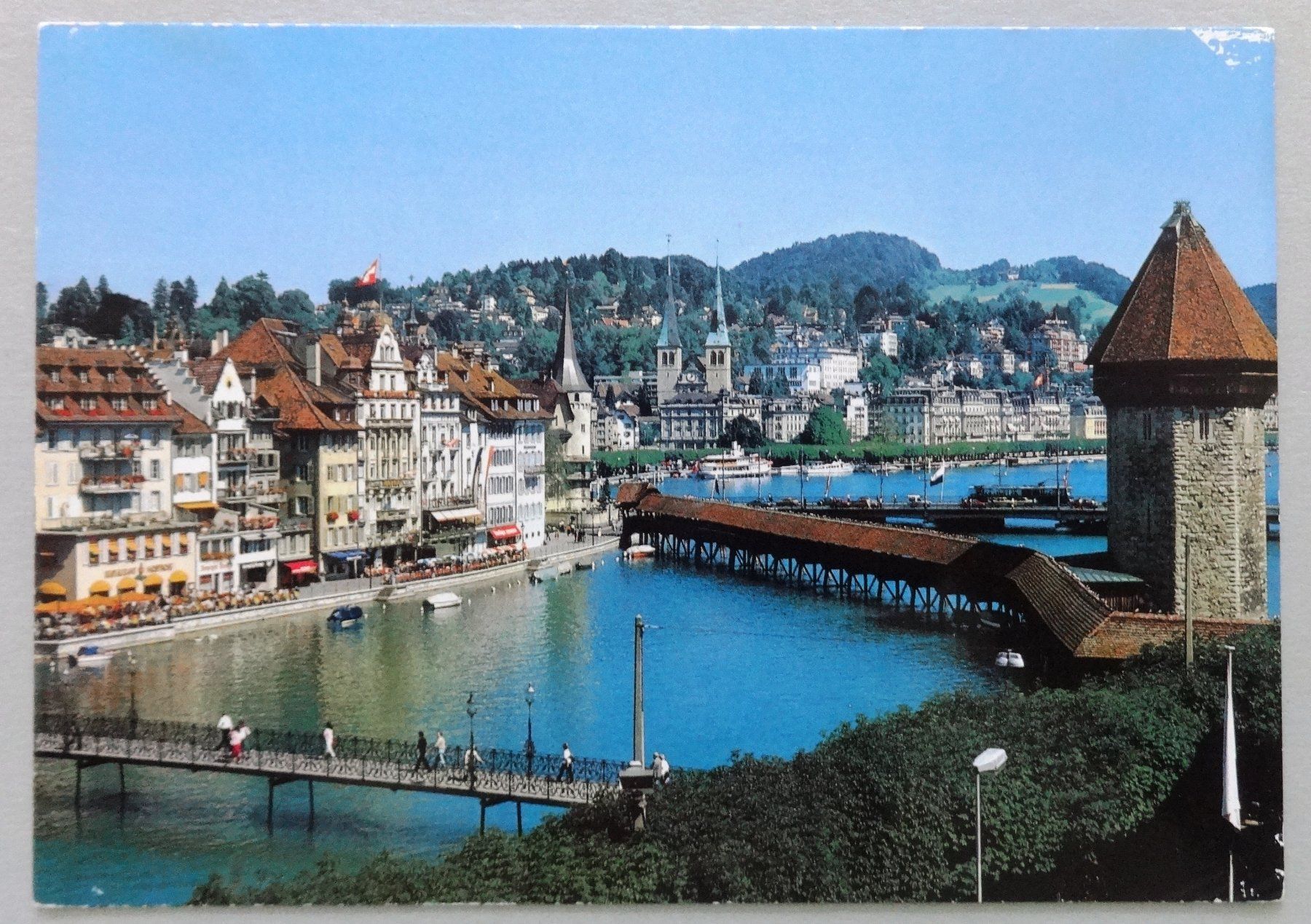 Ansichtskarten: Luzern - Kapellbrücke / Wasserturm – Defekt aus Fétigny von