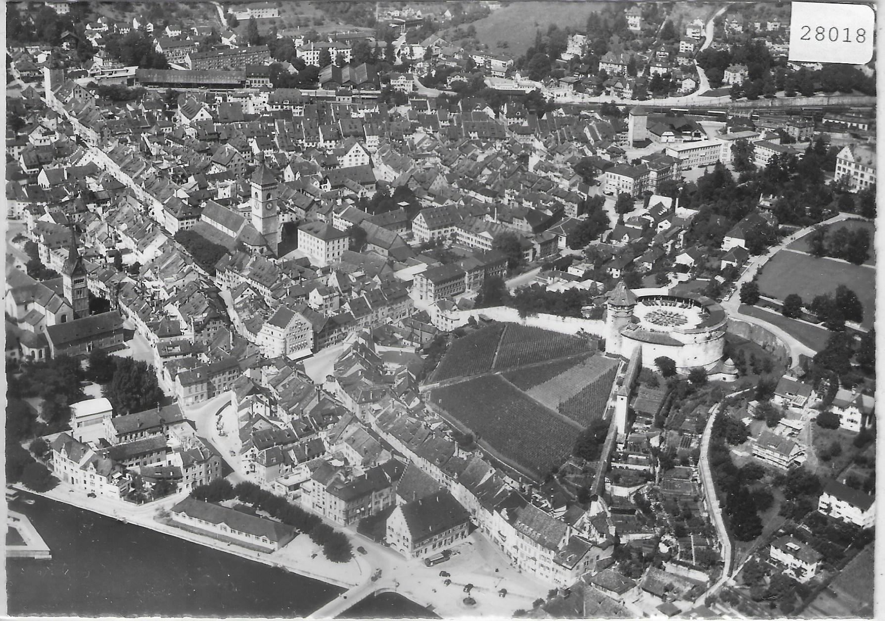 Cartoline postali: Flugaufnahme Schaffhausen – Usato da Ettingen venduto da Kartenplanet