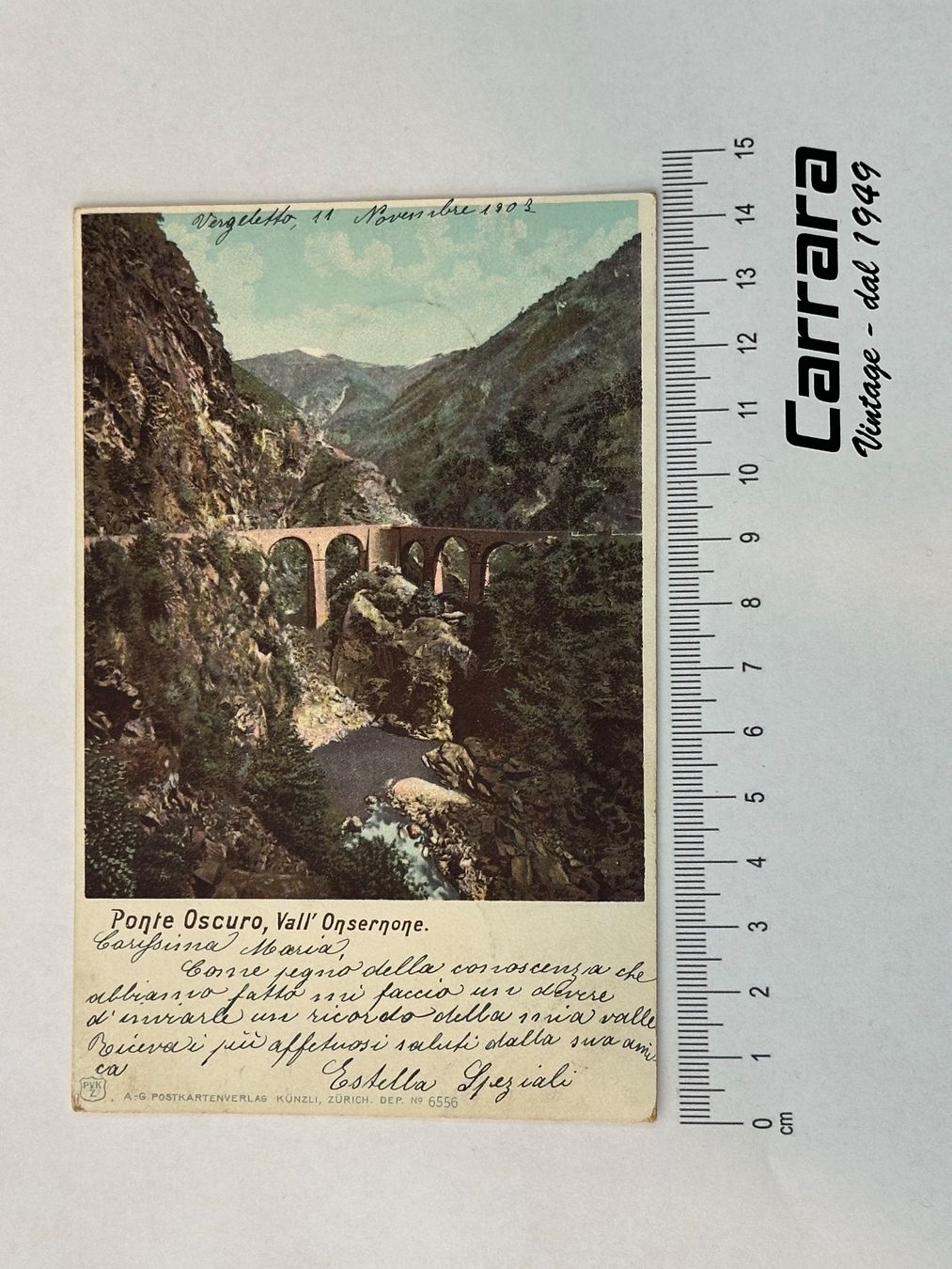 Ansichtskarten: Postkarten Tessin Ticino Ponte Oscuro Vall' Onsernone – Gebraucht aus Chiasso von Carrara-Modellismo