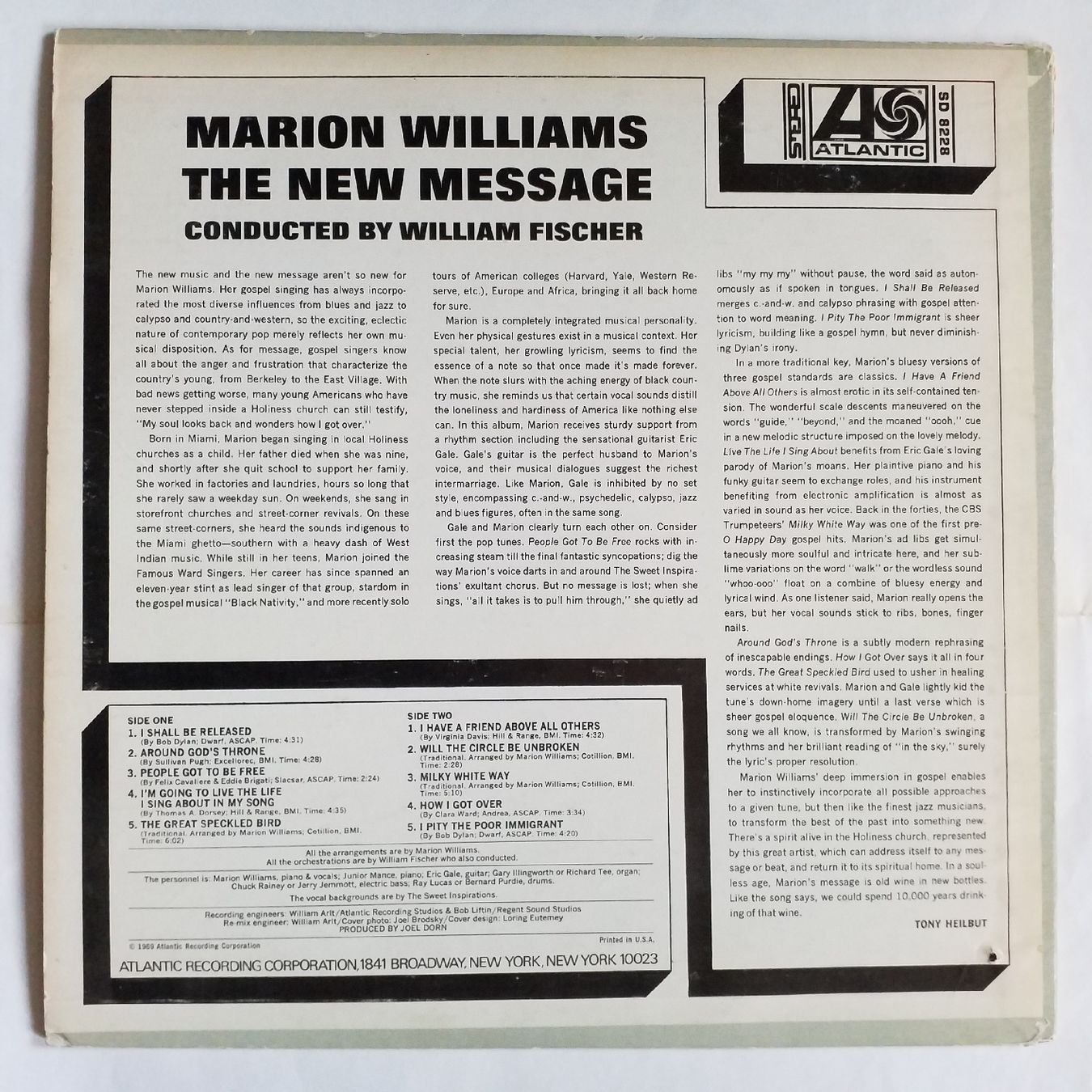 Dischi in vinile: MARION WILLIAMS,  the new message - 1st 1969 US  +++++ – Usato da Yverdon-les-Bains venduto da Jacotreut 1