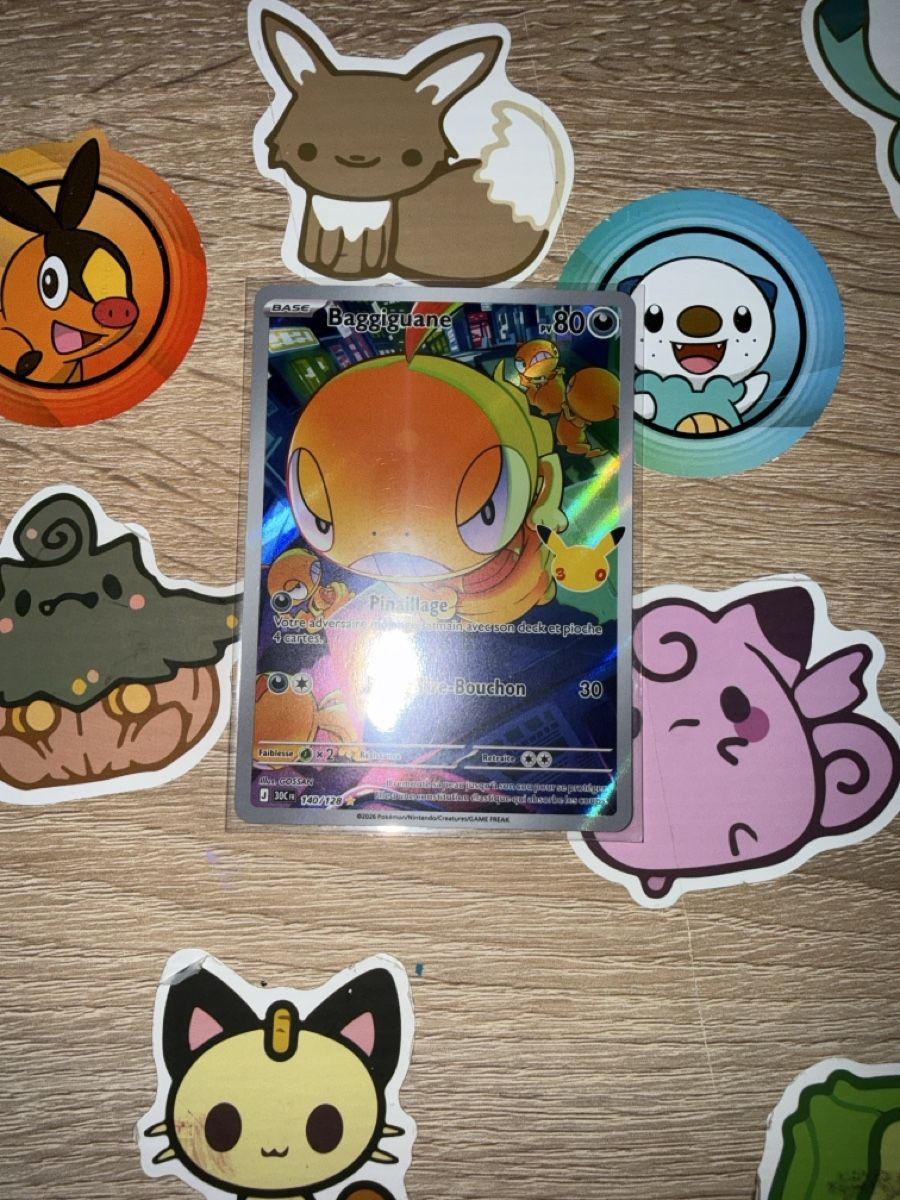 Pokémon Carte collezionabili: Baggiguane AR 30 ans  – Nuovo (secondo la descrizione) da St-Maurice venduto da Whatty