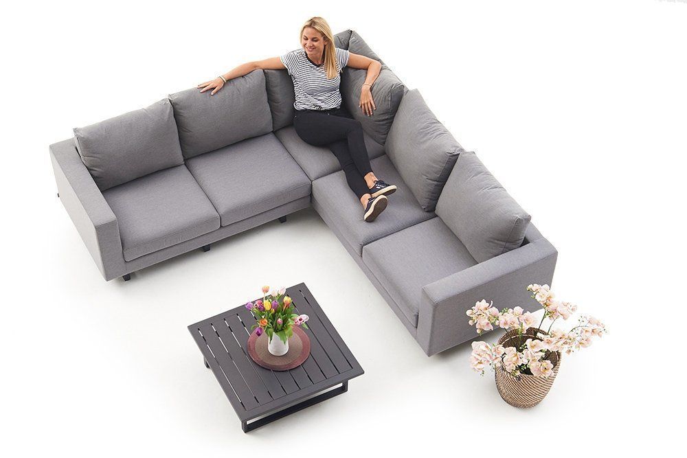 Divani: Outdoor Sofa - Sunbrella Stoff grau – Nuovo e nell'imballaggio originale da Bern venduto da rattan-lounge 3